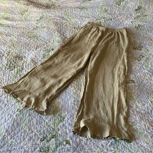 Flax Tan Linen Pants / Bloomers
